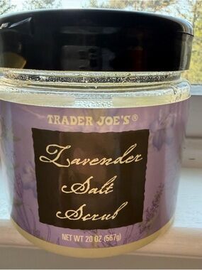 SEALED TRADER JOE'S LAVENDER SALT SCRUB 20 OZ